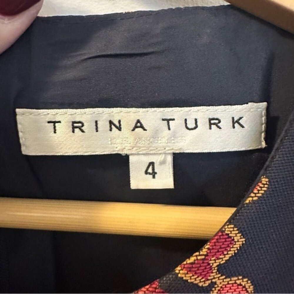 Trina Turk Angelou Sierra Primrose Jacquard Shift Dress Sz 4 Retail $288 - Picture 10 of 13